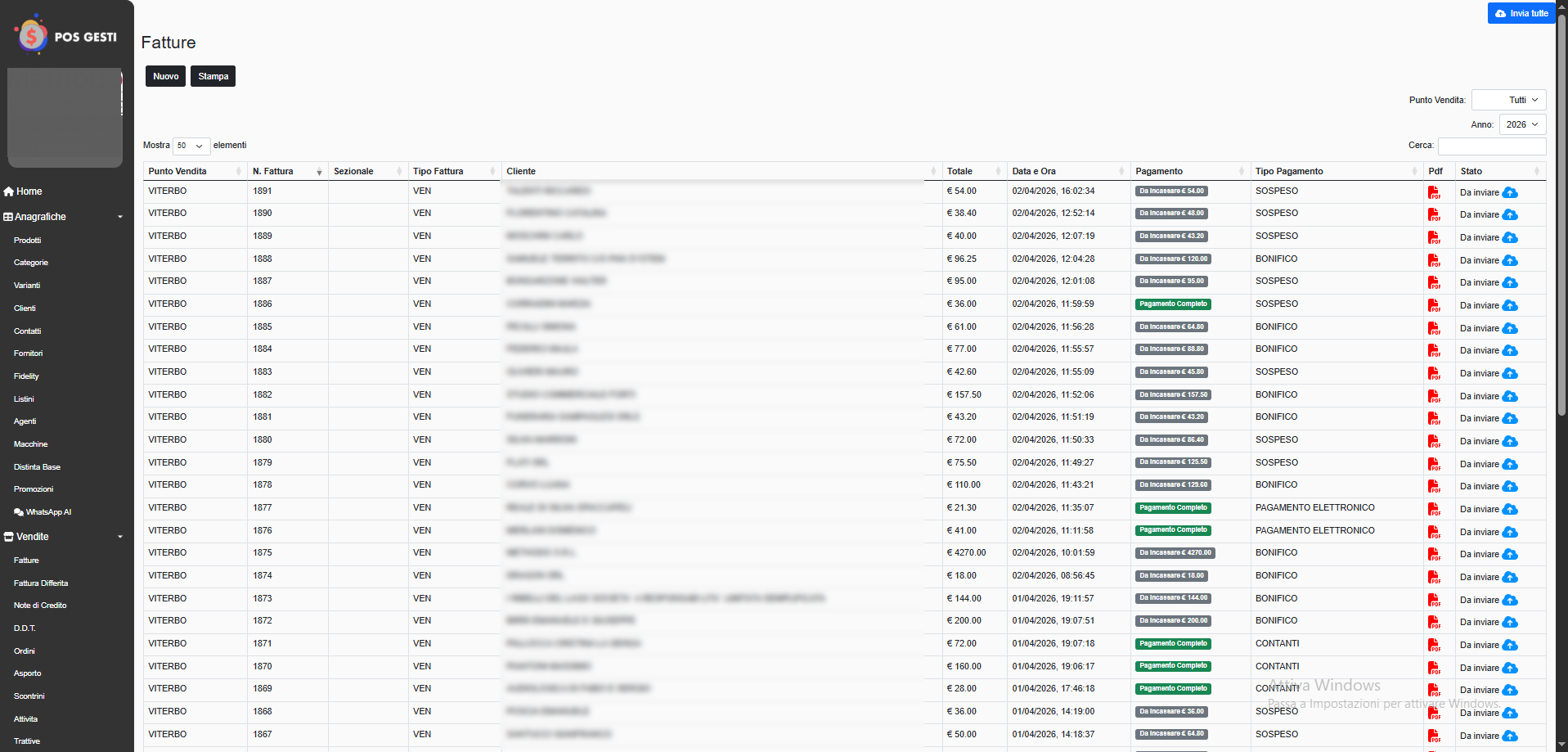 Area documentale Pos Gesti Cloud